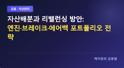 자산배분과 리밸런싱 방안: 엔진·브레이크·에어백 포트폴리오 전략